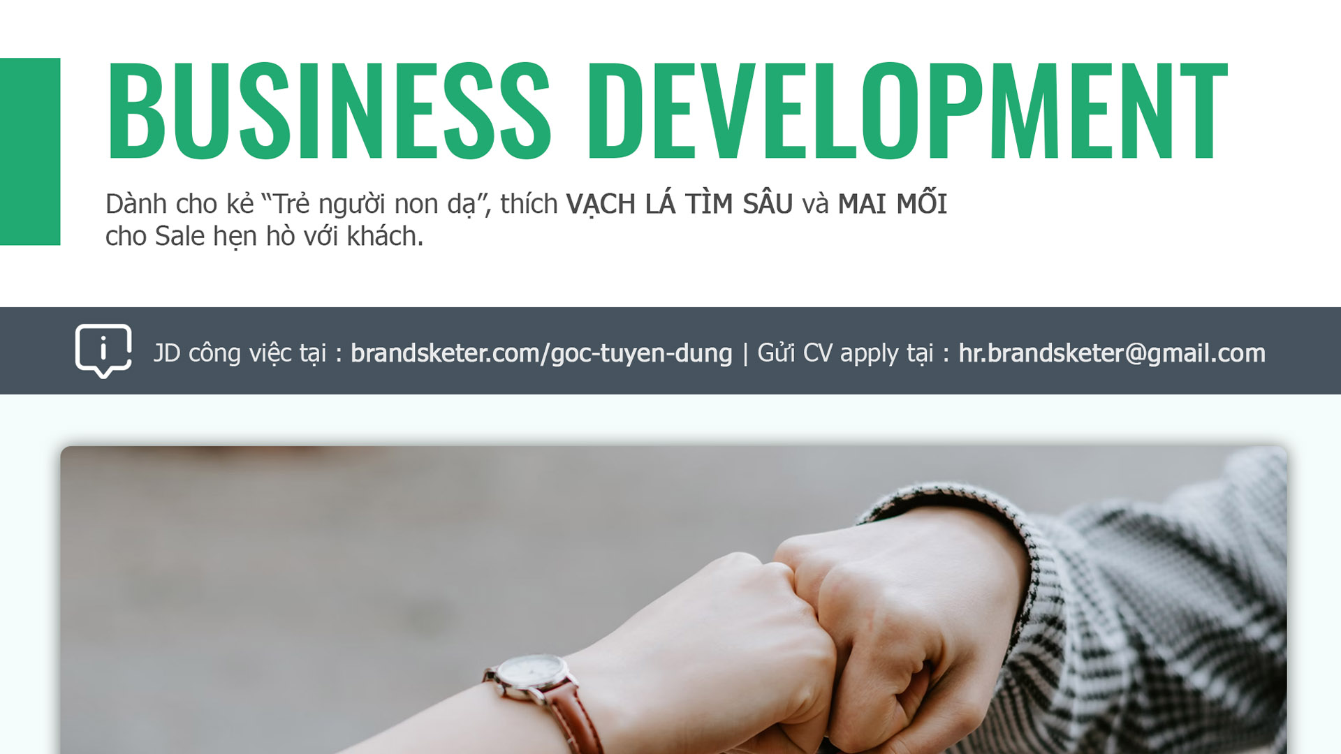 JD Vị trí Business Development tại Brandsketer Việt Nam
