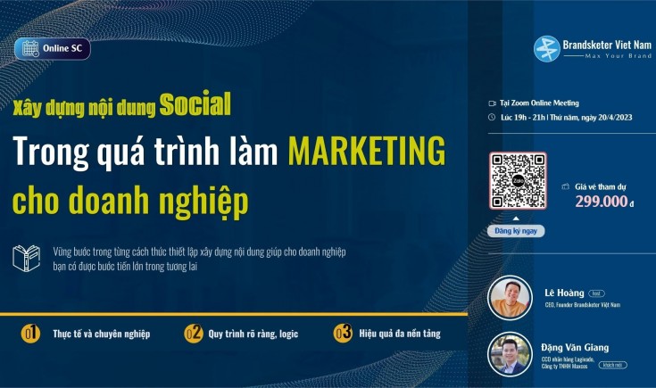 Giáo trình xây dựng nội dung cho các kênh Social trong quá trình làm Marketing cho doanh nghiệp