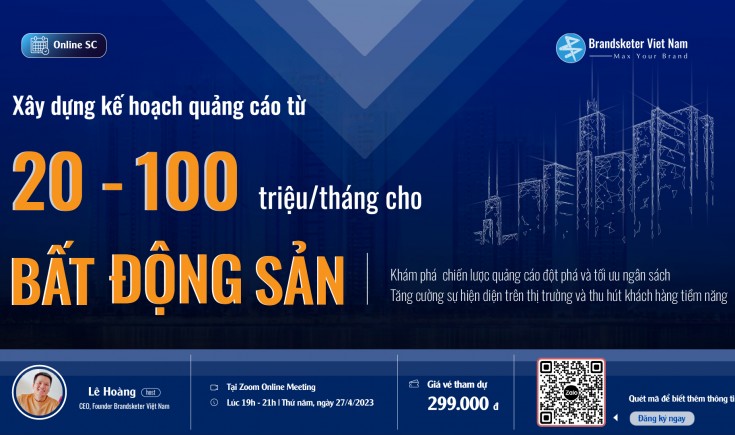 Xây dựng kế hoạch quảng cáo với ngân sách từ 20 triệu - 100 triệu/tháng cho bất động sản